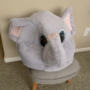 Oversized elephant head